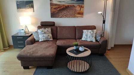 Das Bild zeigt den Wohnbereich Ap. 60 im Luv+Lee, SPO