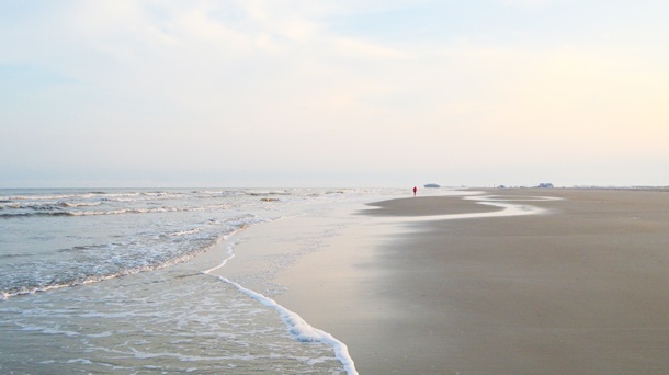 Blick auf den familienfreundlicher Badestrand